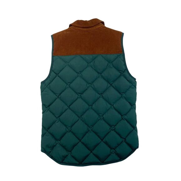J. Crew‎ quilted excursion zip up vest Size XS green mustard yellow old money - Picture 4 of 8